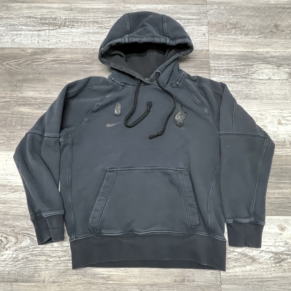 Nike Cleveland Cavaliers Basketball Heavy Black‎ Hoodie Sweatshirt Mens S Cotton